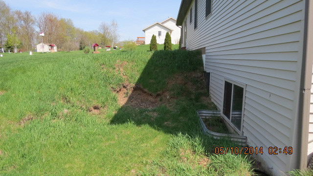 slope next to house