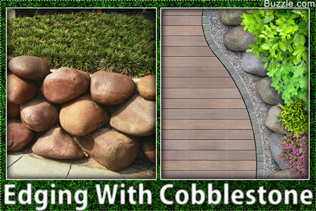 edging with cobblestones