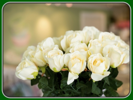 Blooming Bouquet of White Roses