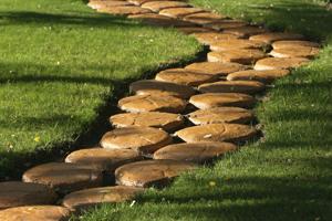 walkway made of rocks and pebbles