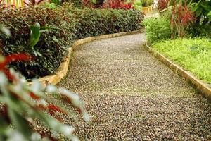 walkway made of rocks and pebbles