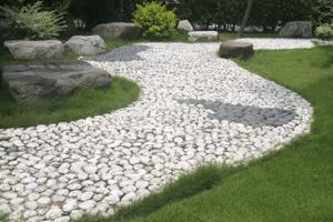 walkway made of rocks and pebbles