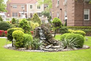 rocks used to make waterfalls in the garden