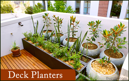 Unique Backyard Landscape Design Ideas - Deck Planters