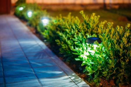 Outer lighting in garden