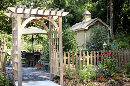 Entrance Pergola And Gardening