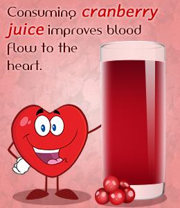 Cranberry juice to improve blood flow