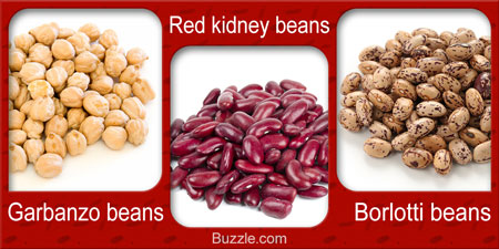 Seeds That Need to Be Cooked Before Eating - Garbanzo beans, Red Kidney beans, Borlotti beans