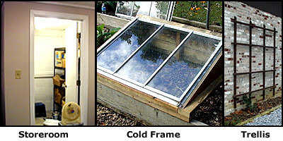 Projects completed with recycled lumber and/or windows