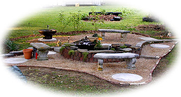 Pond using recycled materials