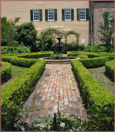 Formal Garden restored by novelist Frances Parkinson Keyes in 1944