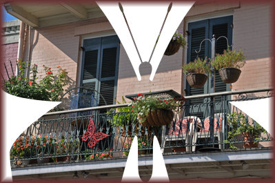 Butterfly balcony garden, French Quarter, NOLA