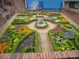 Knot Garden Design with herbs and flowers