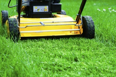 Lawn mower and a new-clipped path