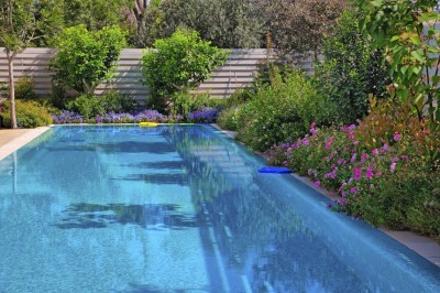 Beautiful swimming pool and patio