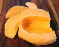 Ripe cantaloupe