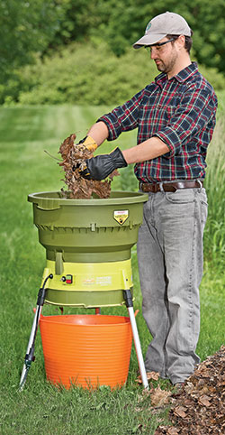 Using a leaf shredder