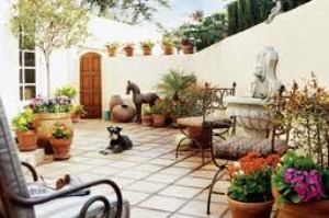 mediterranean garden theme - beautiful garden themes