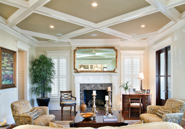 Traditional Living Room by Max Crosby Construction