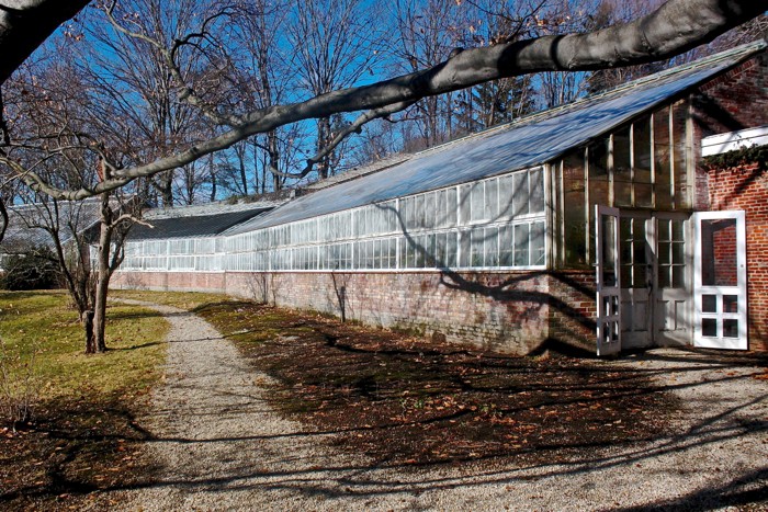 Lyman Estate Waltham, MA, greenhouse exterior