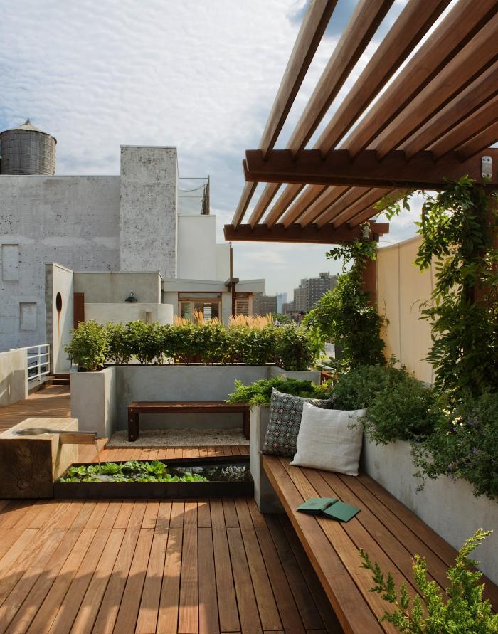 roof-garden-pergola-built-in-furniture-pulltab-manhattan-wood-deck-gardenista