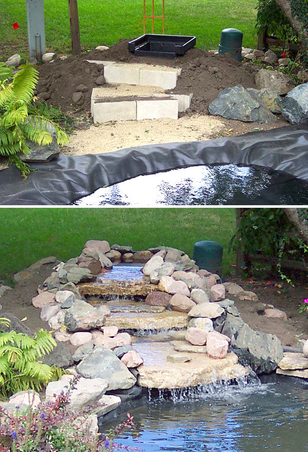 garden waterfall diy