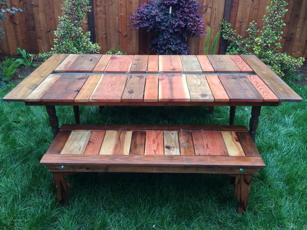 Reclaimed planter table