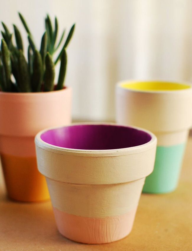 painted planter pots