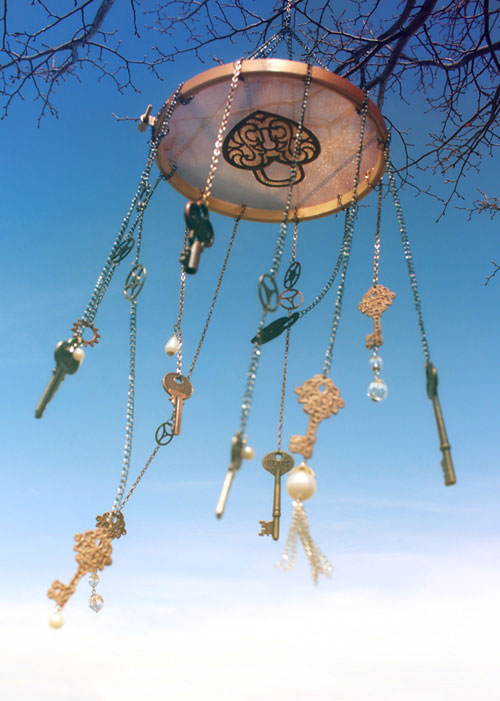 Steampunk wind chimes