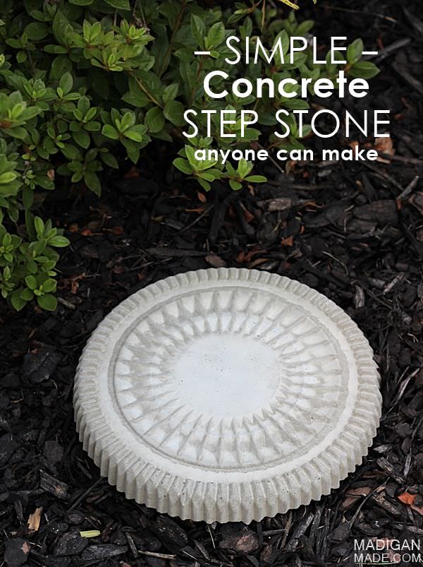 DIY concrete stepping stone