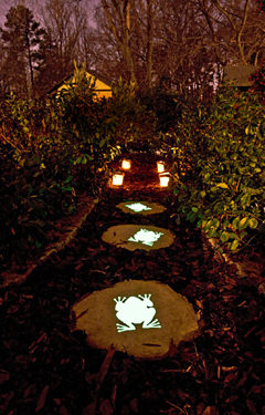 Glow in the dark stepping stones