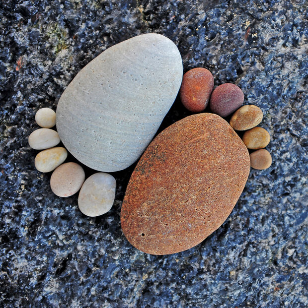 creative artsy garden rocks stones
