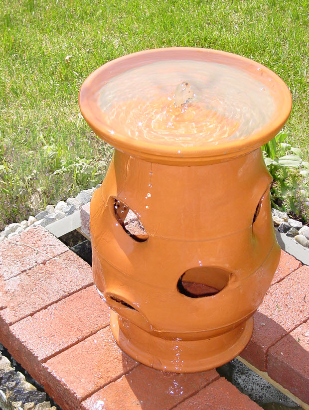 strawberry pot garden water fountain