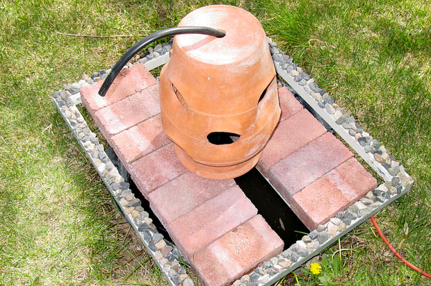 strawberry pot garden water fountain