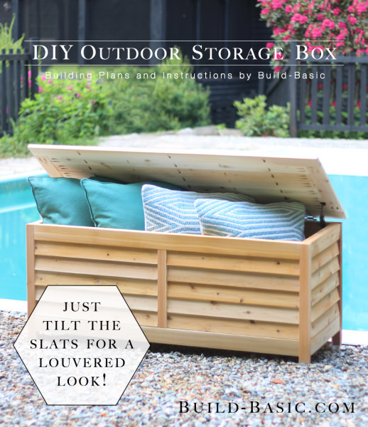 DIY Outdoor Storage Benches