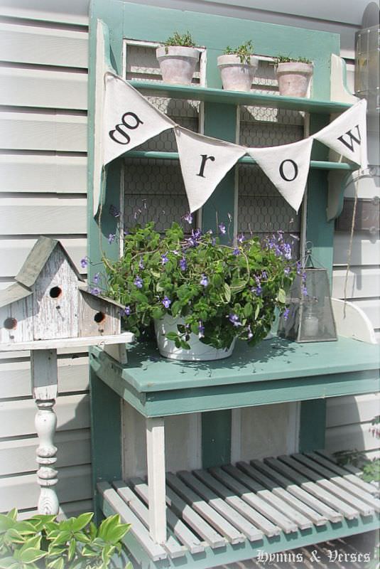 Door potting bench