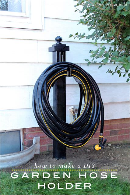 DIY garden hose storage