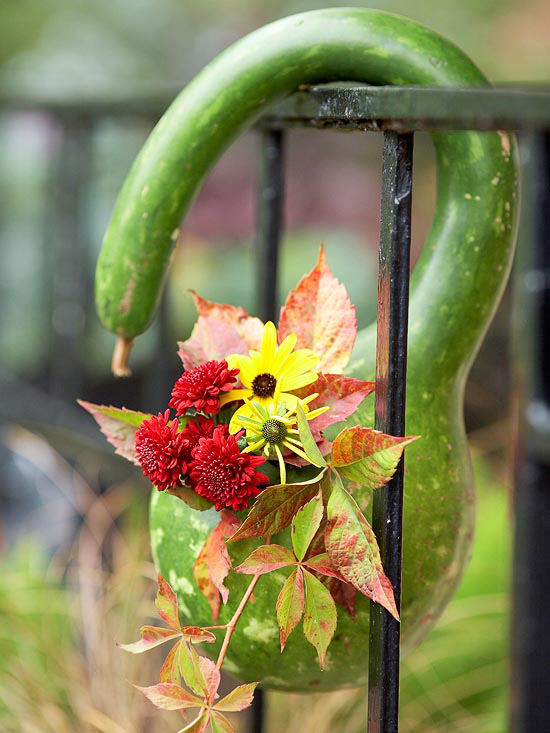 Fall gourd vase