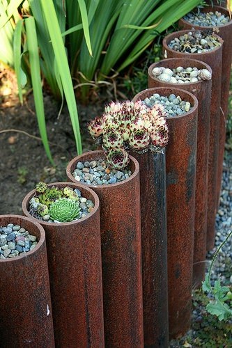 garden edging industrial pipe