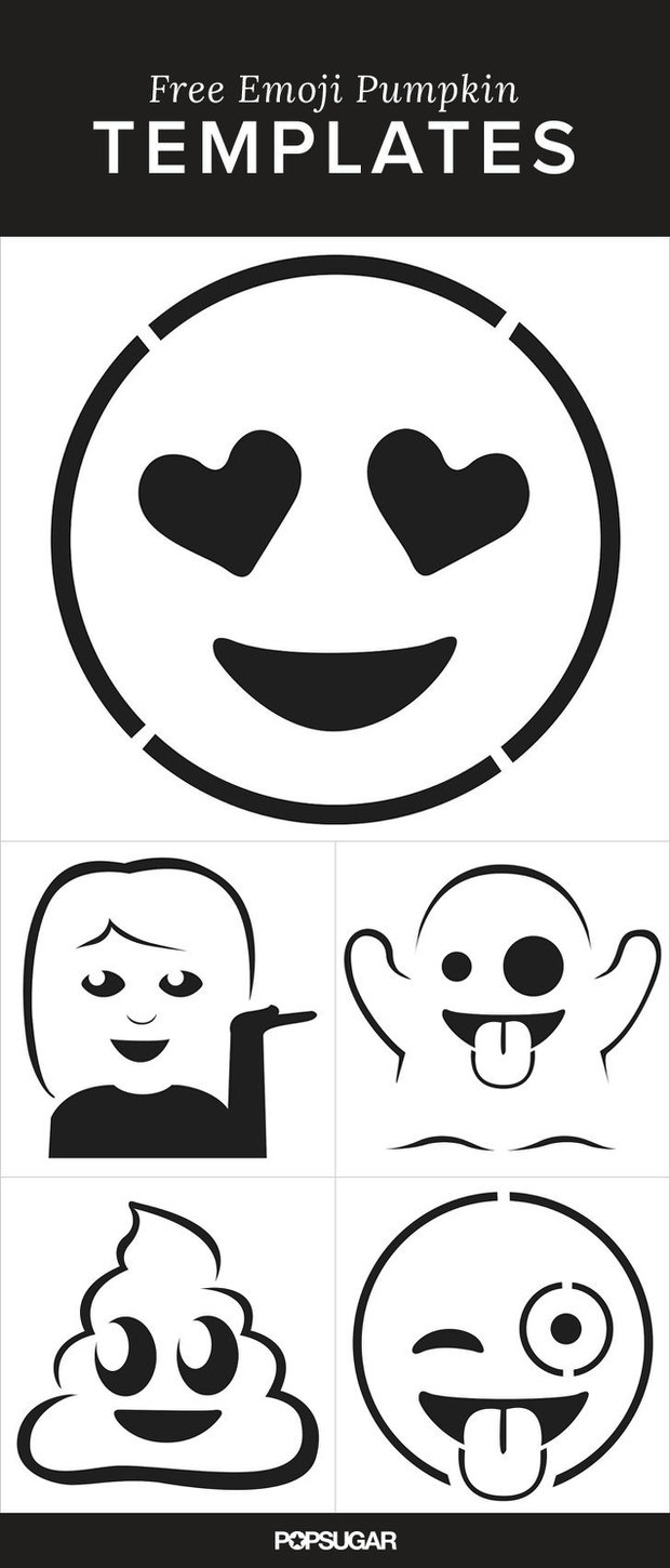 Free-Emoji-Pumpkin-Templates