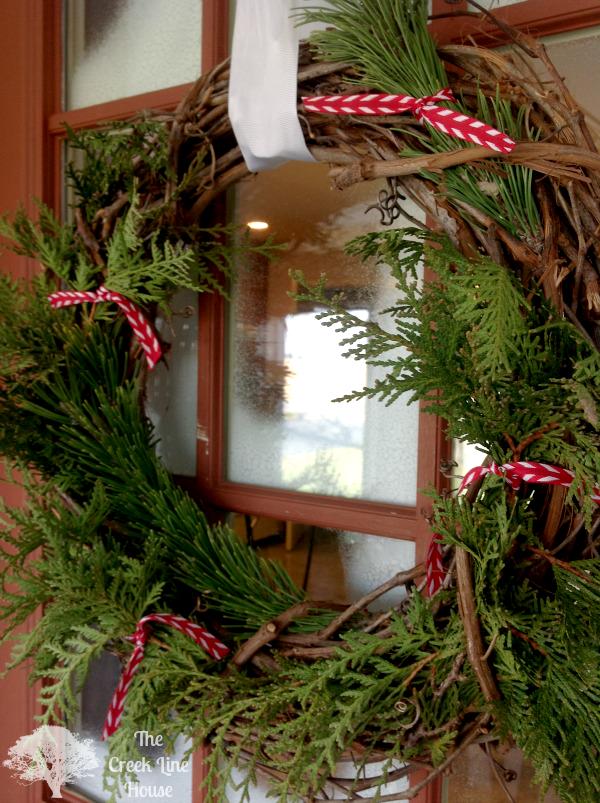 super easy natural wreath