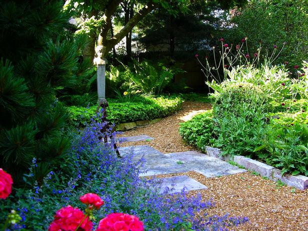 Garden path stone gravel