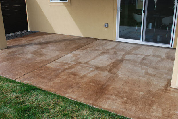 concrete stain patio diy project