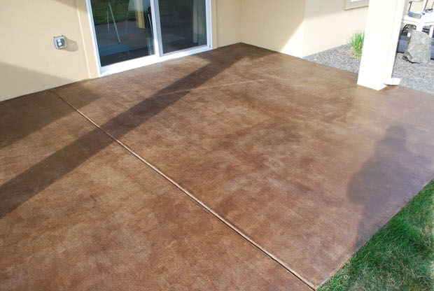 concrete stain diy patio project